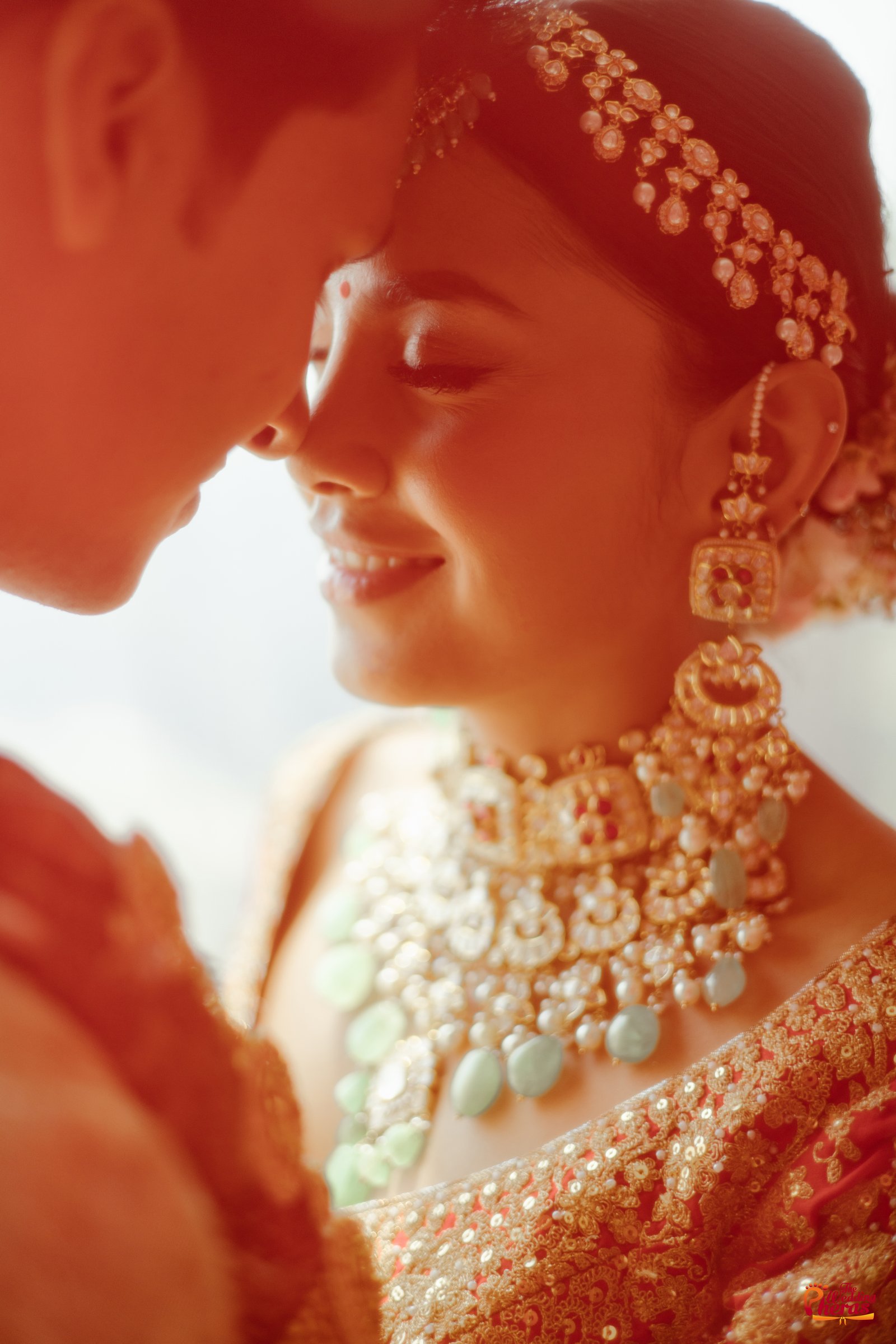 Bride twirling dupatta